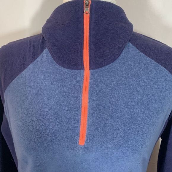 Columbia Blue Fuzzy Fleece Half-Zip Sweater - Picture 3 of 10